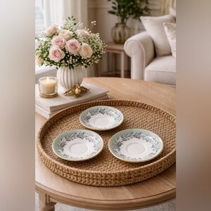 Vintage Aynsley Oak Leaf Saucers – Set of 3 | Bone China England